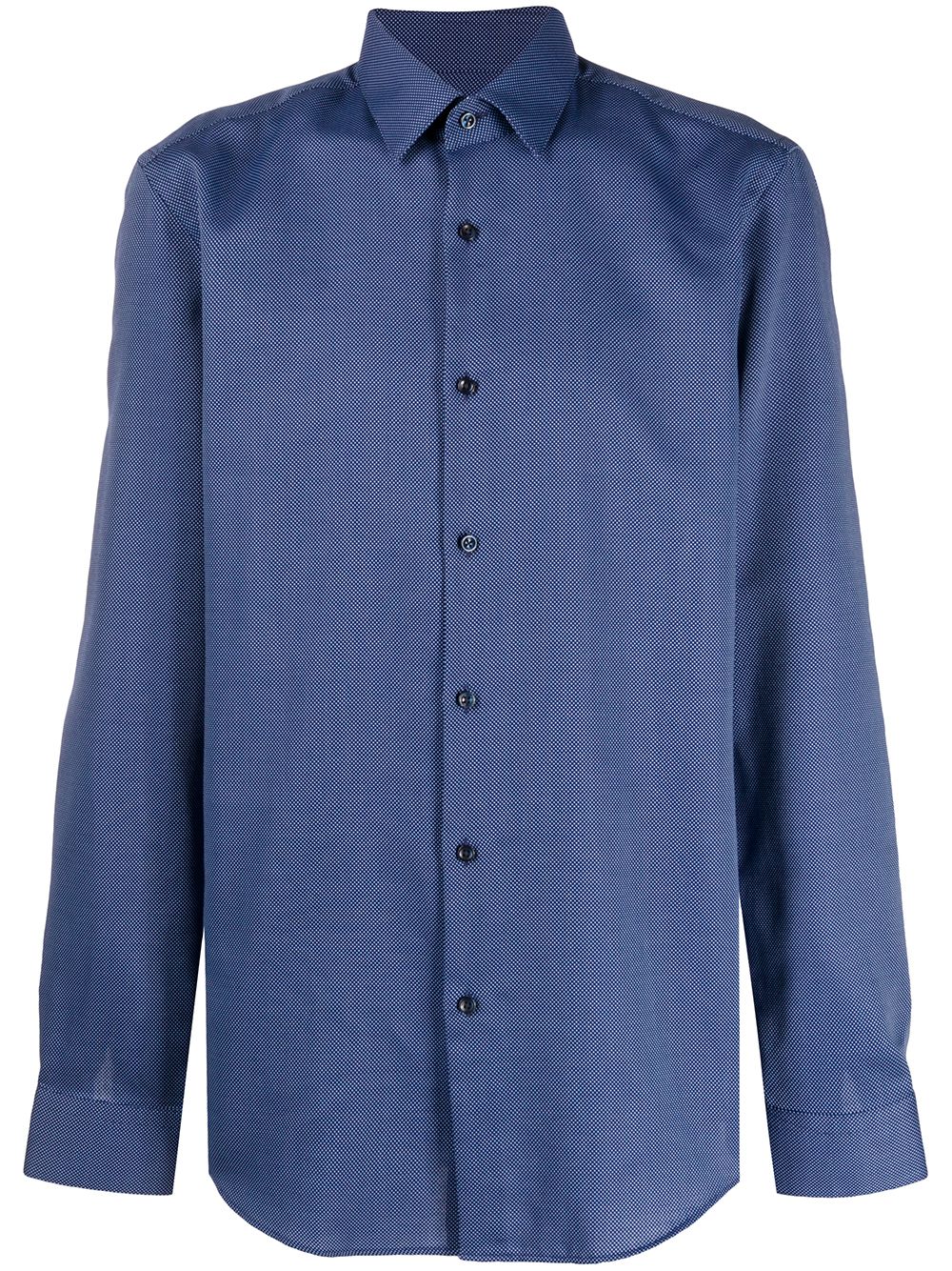 Hugo Boss Plain Classic Shirt In Blue