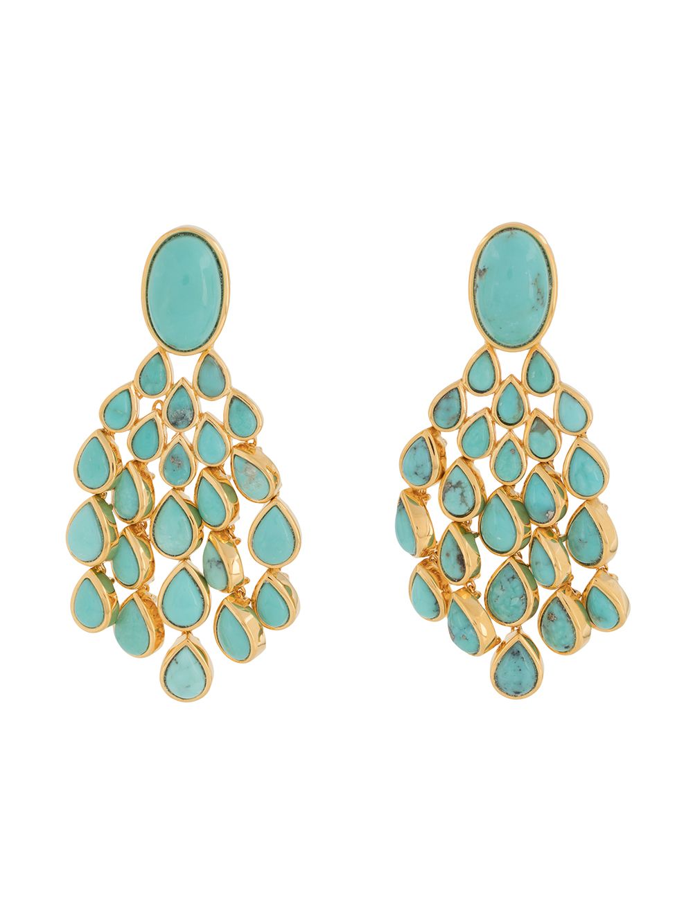 фото Aurelie bidermann серьги-клипсы turquoise cherokee