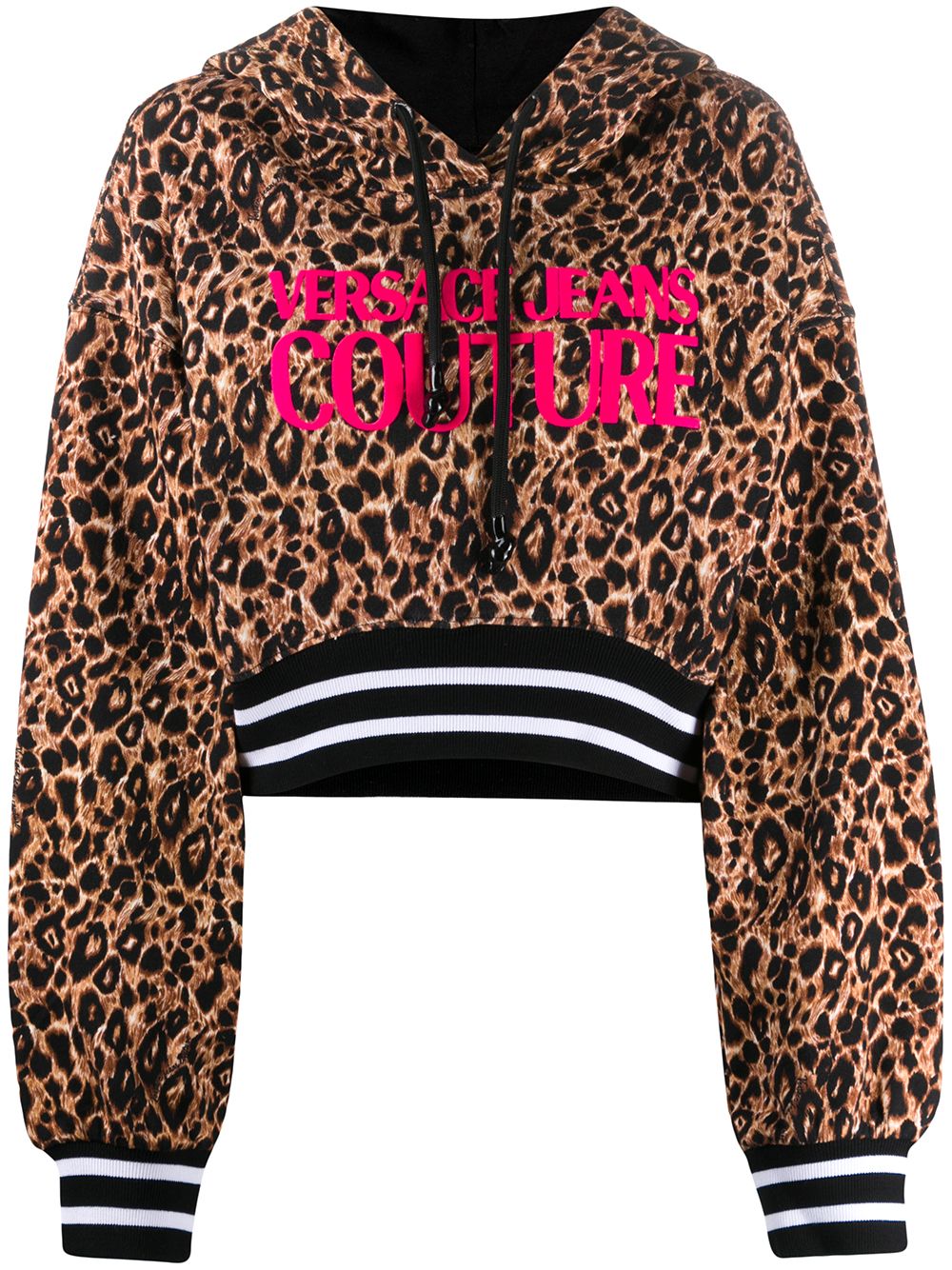 фото Versace jeans couture толстовка с леопардовым принтом и логотипом