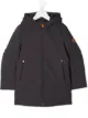 Image 1 of Save The Duck Kids logo-patch hooded jacket