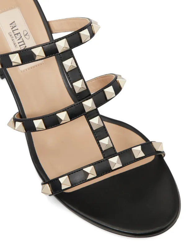 VALENTINO GARAVANIポインテッドトゥ 35 Valentino Garavani Sandália Com Tachas e Salto 60mm | Preto