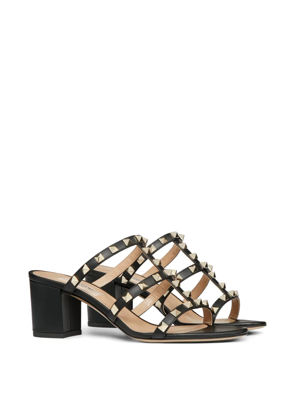 Valentino Garavani 60 mm sandalen verfraaid met studs Zwart