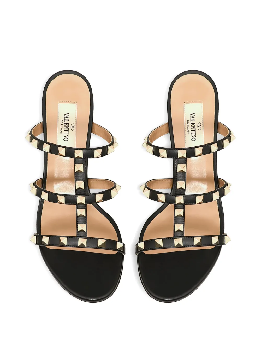 Valentino Garavani 60 mm sandalen verfraaid met studs Zwart
