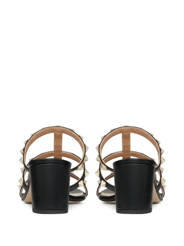 Valentino Garavani Sandália Com Tachas e Salto 60mm | Preto