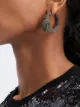 Image 2 of Oscar de la Renta crystal-embellished hoop earrings