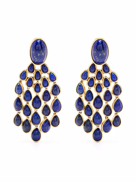 Aurelie Bidermann lapis lazuli Cherokee clip-on earrings