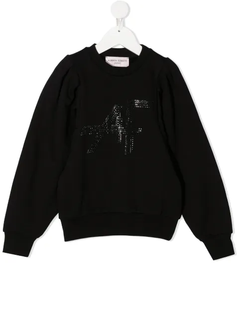 Alberta Ferretti Kids sweatshirt med nitter og logo