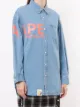 AAPE BY *A BATHING APE® logo-print button-up denim shirt