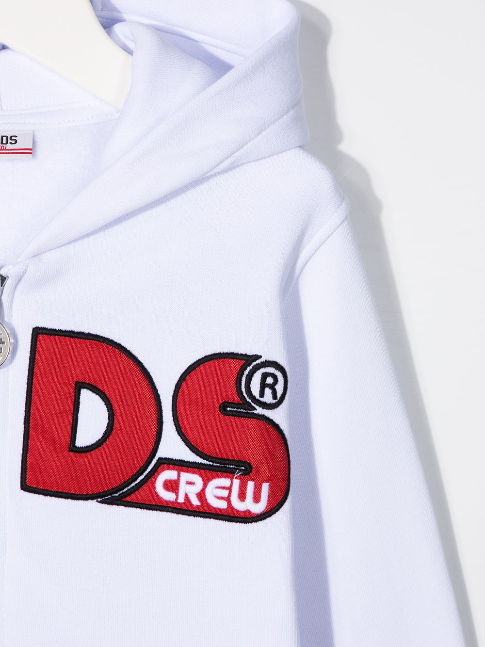 фото Gcds kids logo print zip hoodie