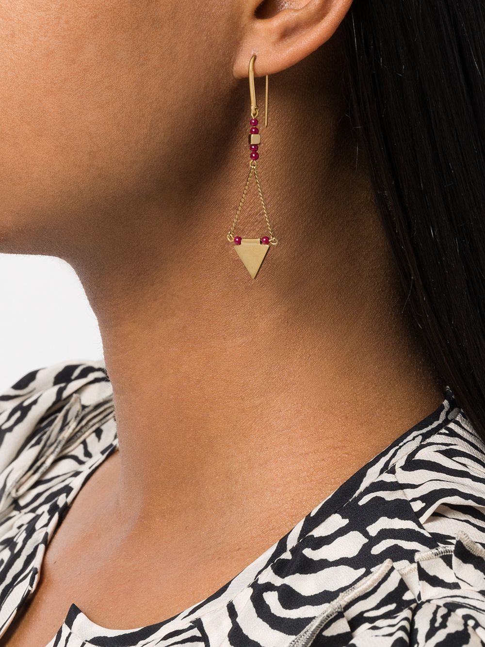 фото Isabel marant triangle drop earrings