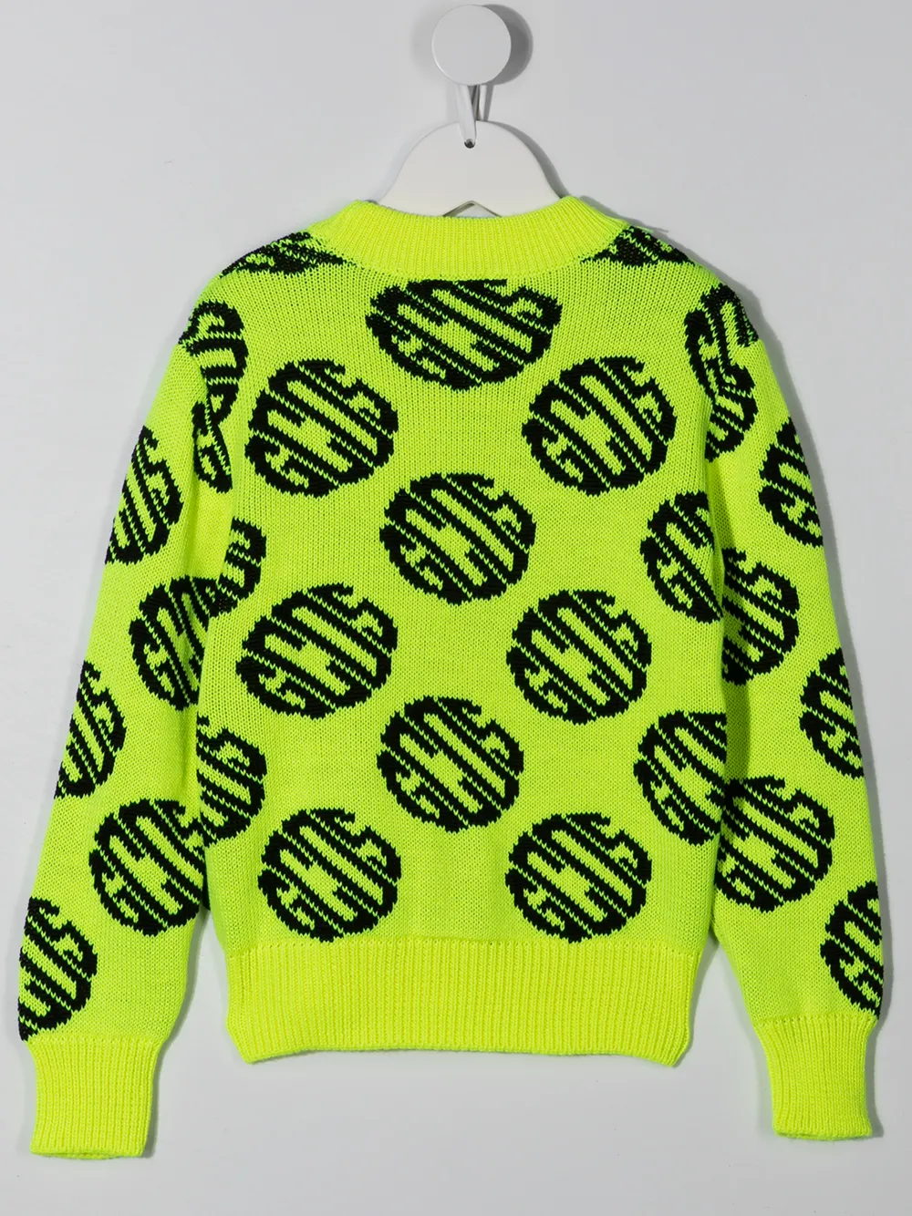 фото Gcds kids intarsia knit neon jumper