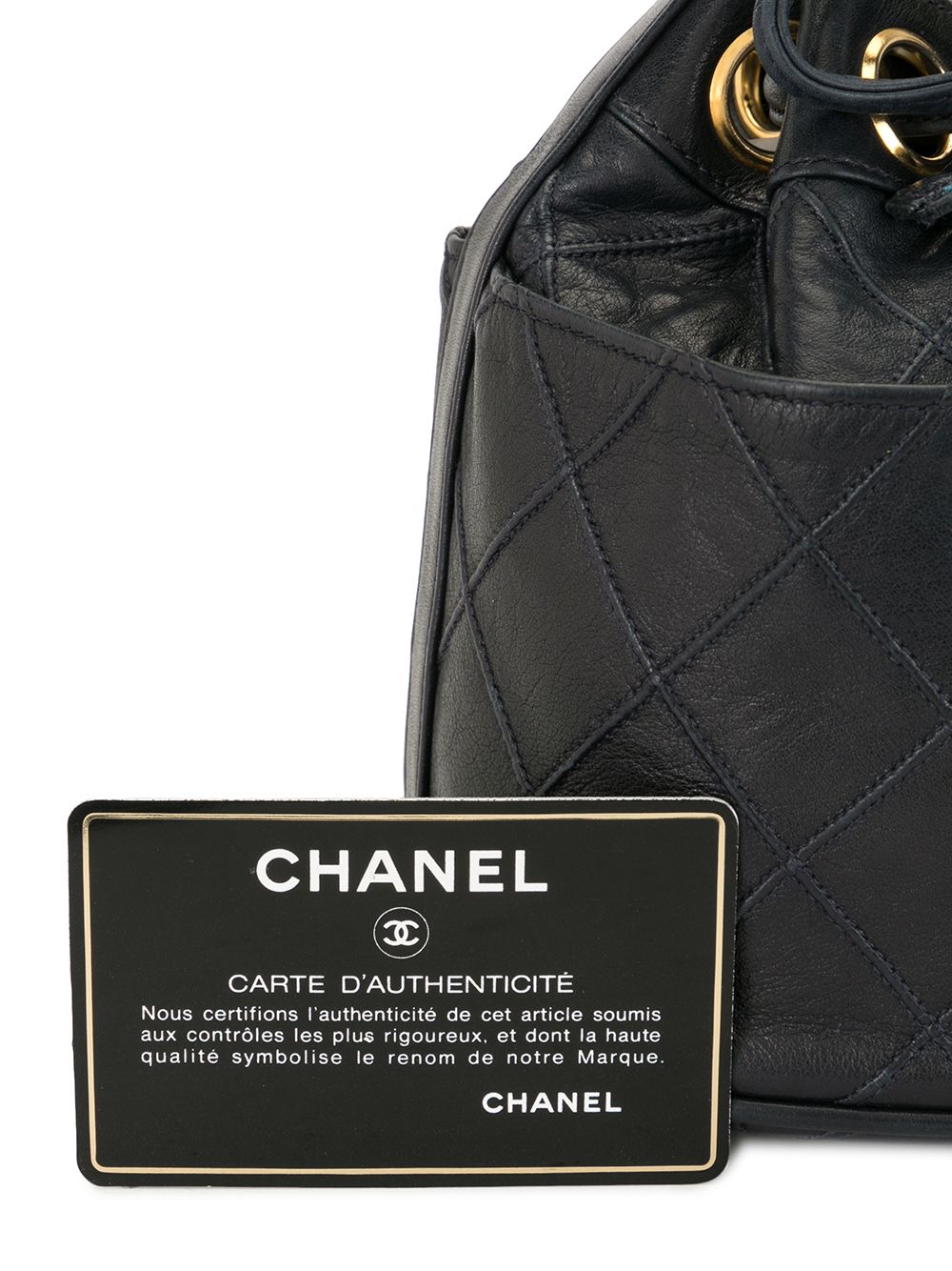 Affordable HOT SALE CHANEL 1985-1993 Cosmos diamond quilt drawstring bucket bag Women