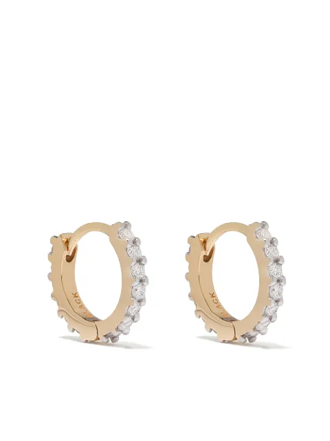 Maria Black 14kt yellow gold diamond Madame hoop earrings