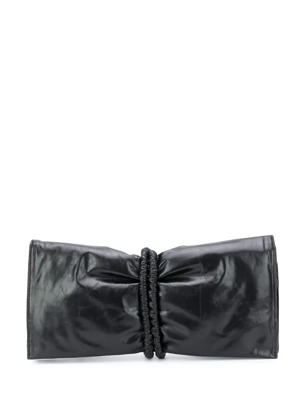 leather foldover clutch