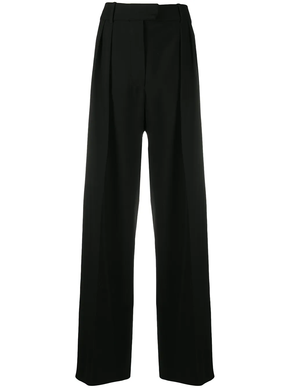 Shop Valentino Wide-leg Trousers In Black