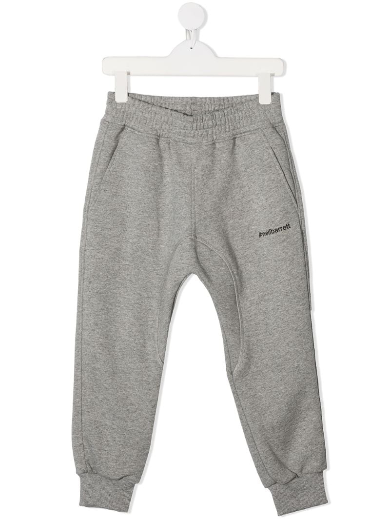 Shop Neil Barrett Casual Track Trousers In Grey