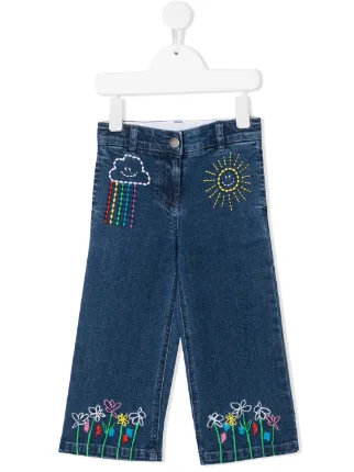Shorts con ricamo Blu Farfetch Abbigliamento Pantaloni e jeans Shorts Pantaloncini 