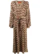 الصورة 1 من Missoni Pre-Owned فستان بحزام ونقش هندسي