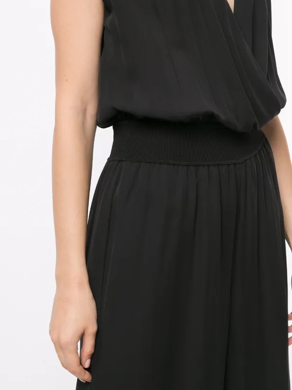 cap sleeve wide leg jumpsuit