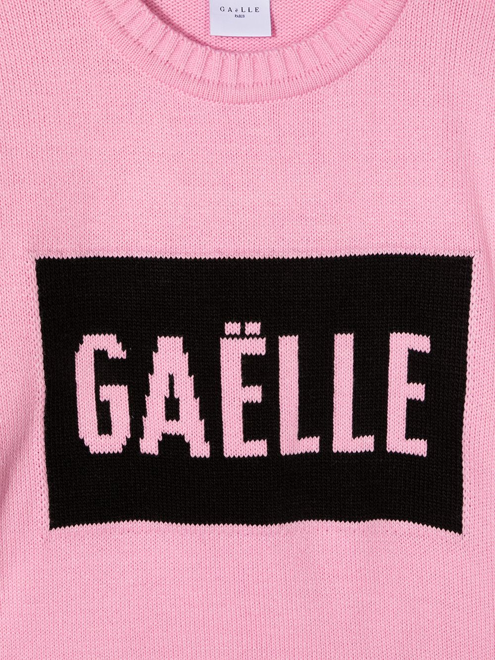 фото Gaelle paris kids teen intarsia-knit logo jumper