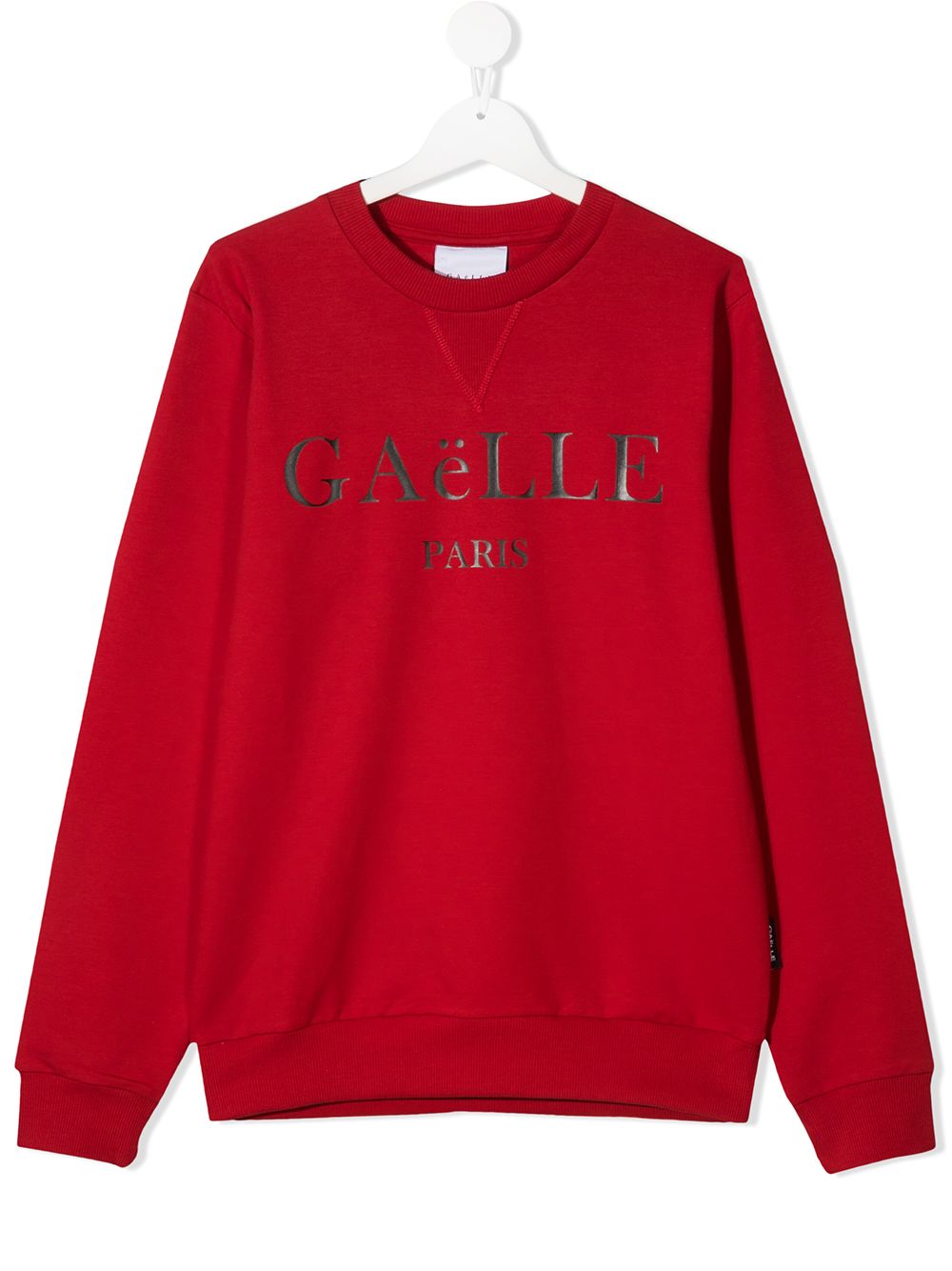 фото Gaelle paris kids logo-print crew neck sweatshirt