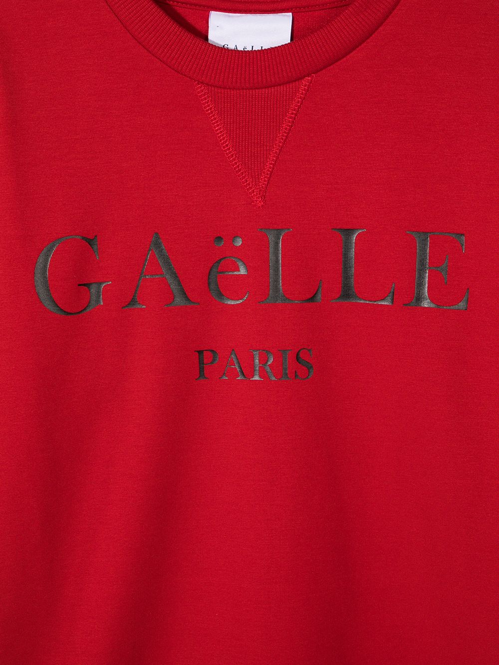 фото Gaelle paris kids logo-print crew neck sweatshirt