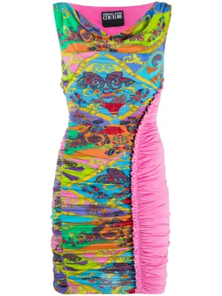 Shop pink \u0026 blue Versace Jeans Couture 