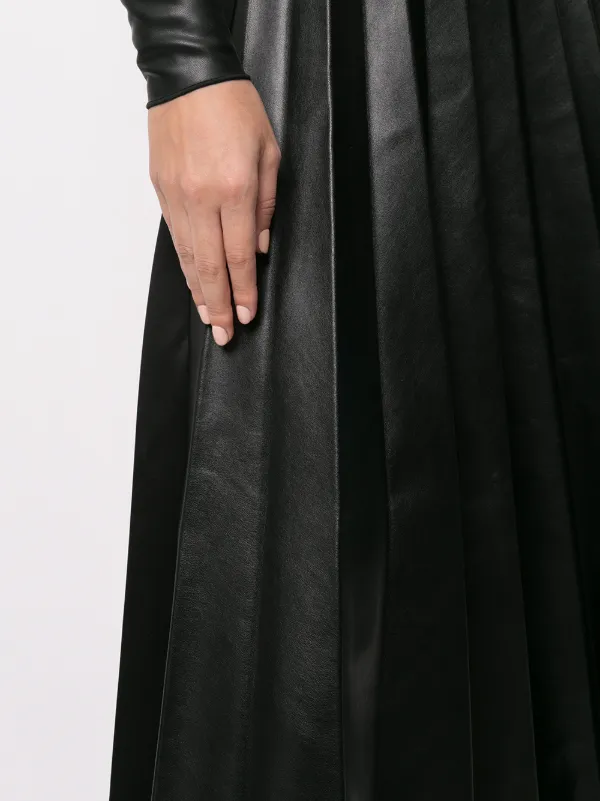 pleated leather skirt formal