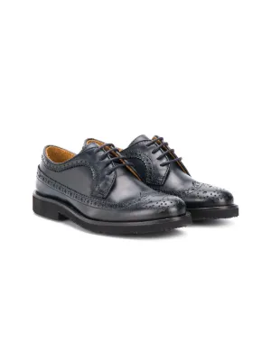 boys black brogues