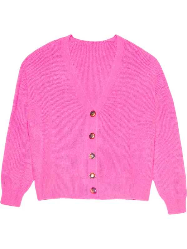 white waffle knit cardigan