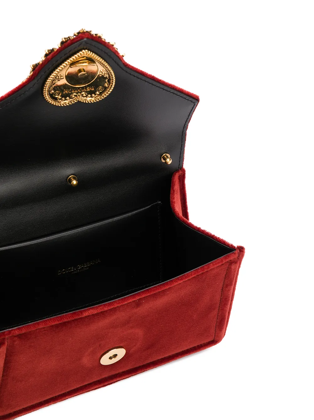 фото Dolce & gabbana бархатная мини-сумка devotion