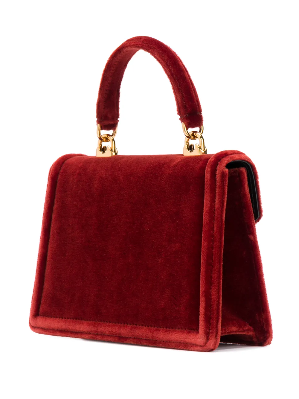 фото Dolce & gabbana бархатная мини-сумка devotion