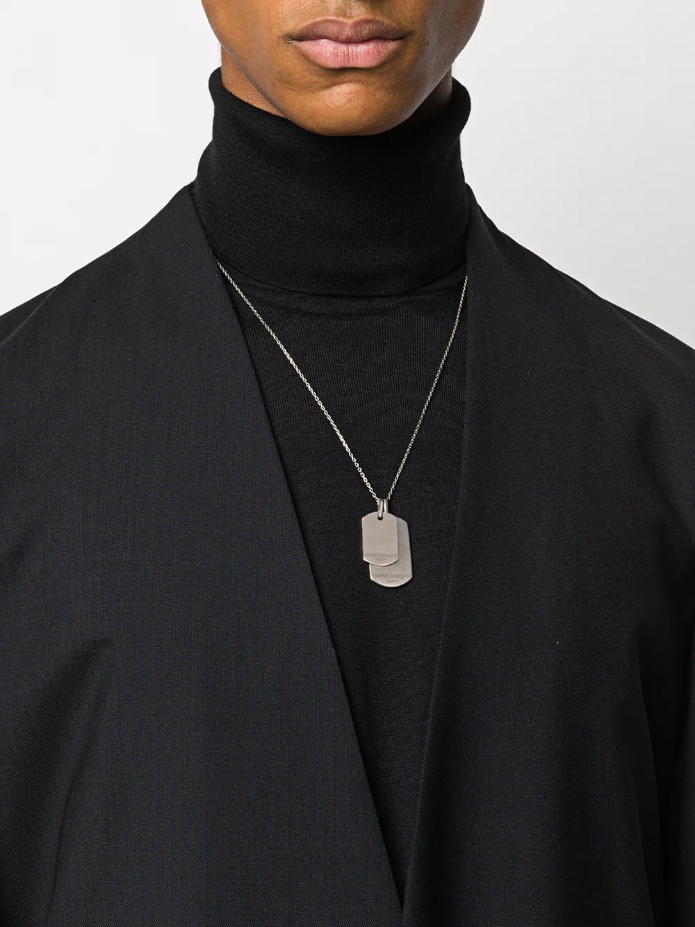 фото Maison margiela dog tag necklace