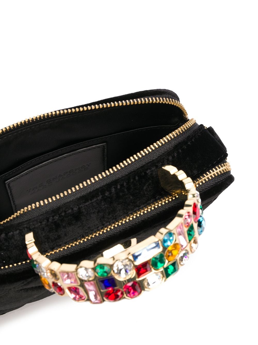 Marc Jacobs The Snapshot Velvet Gem Bag in Black