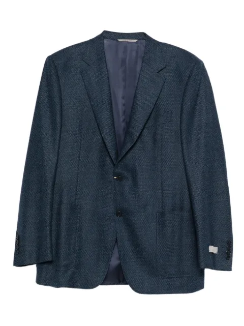 Canali herringbone pocket blazer