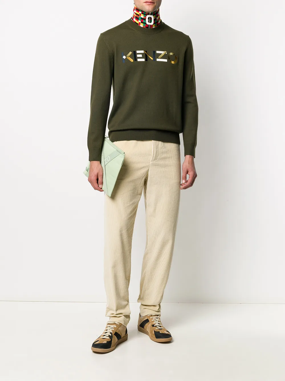 фото Kenzo corduroy straight-leg trousers