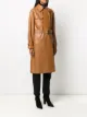 Alberta Ferretti معطف جلد بصفي أزرار