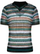 Image 1 of Wales Bonner Jose striped knitted polo shirt