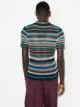 Wales Bonner Jose striped knitted polo shirt