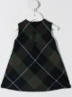 Image 2 of Il Gufo embroidered floral checked dress