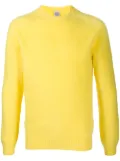 Eleventy textured crew-neck sweater - Yellow
