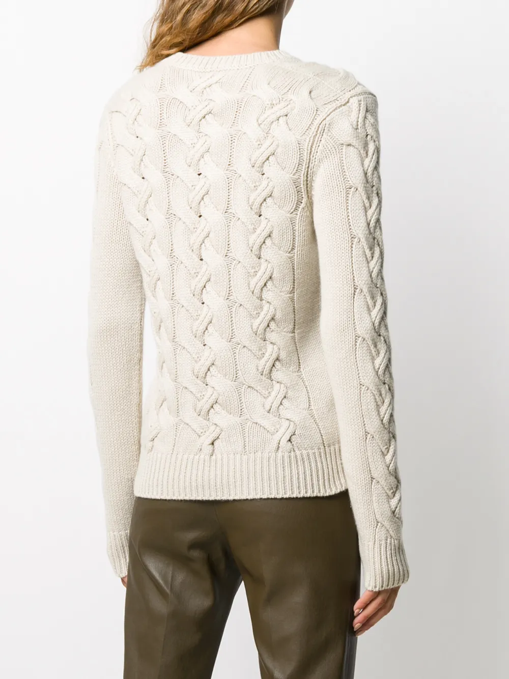 фото Iris von arnim v-neck cable-knit jumper