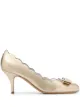 Image 1 of Salvatore Ferragamo 80mm bow-embellished pumps