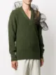 Maison Margiela джемпер с V-образным вырезом и прозрачной вставкой