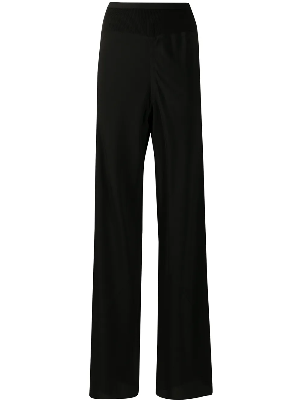 RICK OWENS HIGH-WAISTED WIDE LEG TROUSERS
