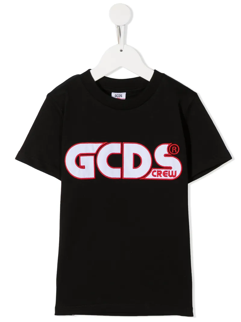 Gcds Kids' Logo T-shirt In Black