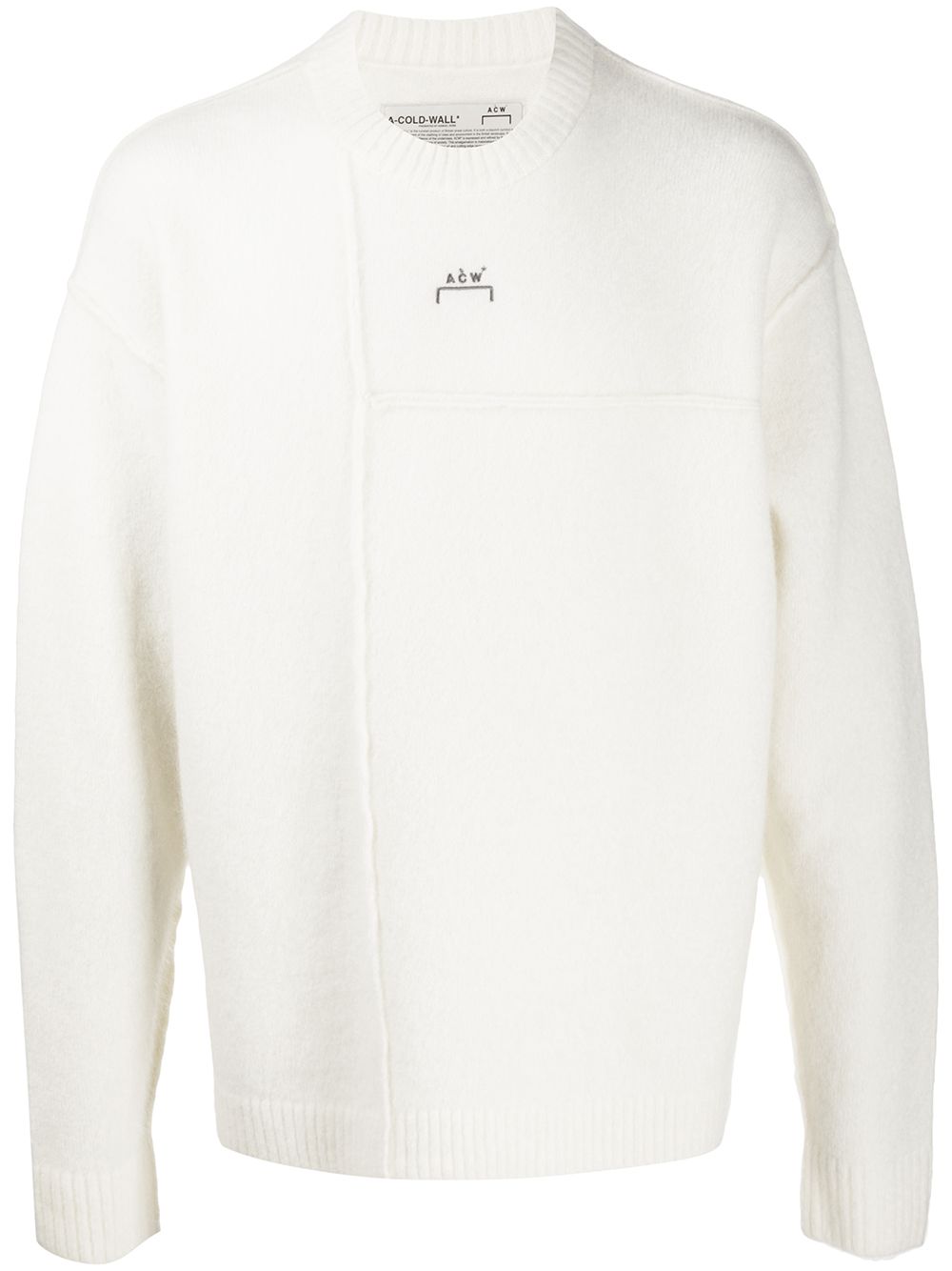 фото A-cold-wall* embroidered logo paneled knit jumper