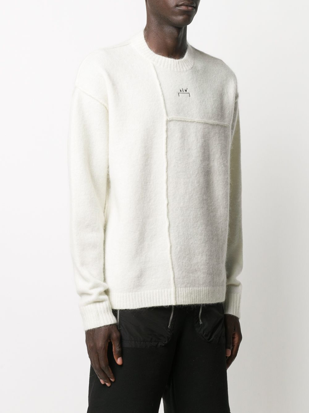 фото A-cold-wall* embroidered logo paneled knit jumper