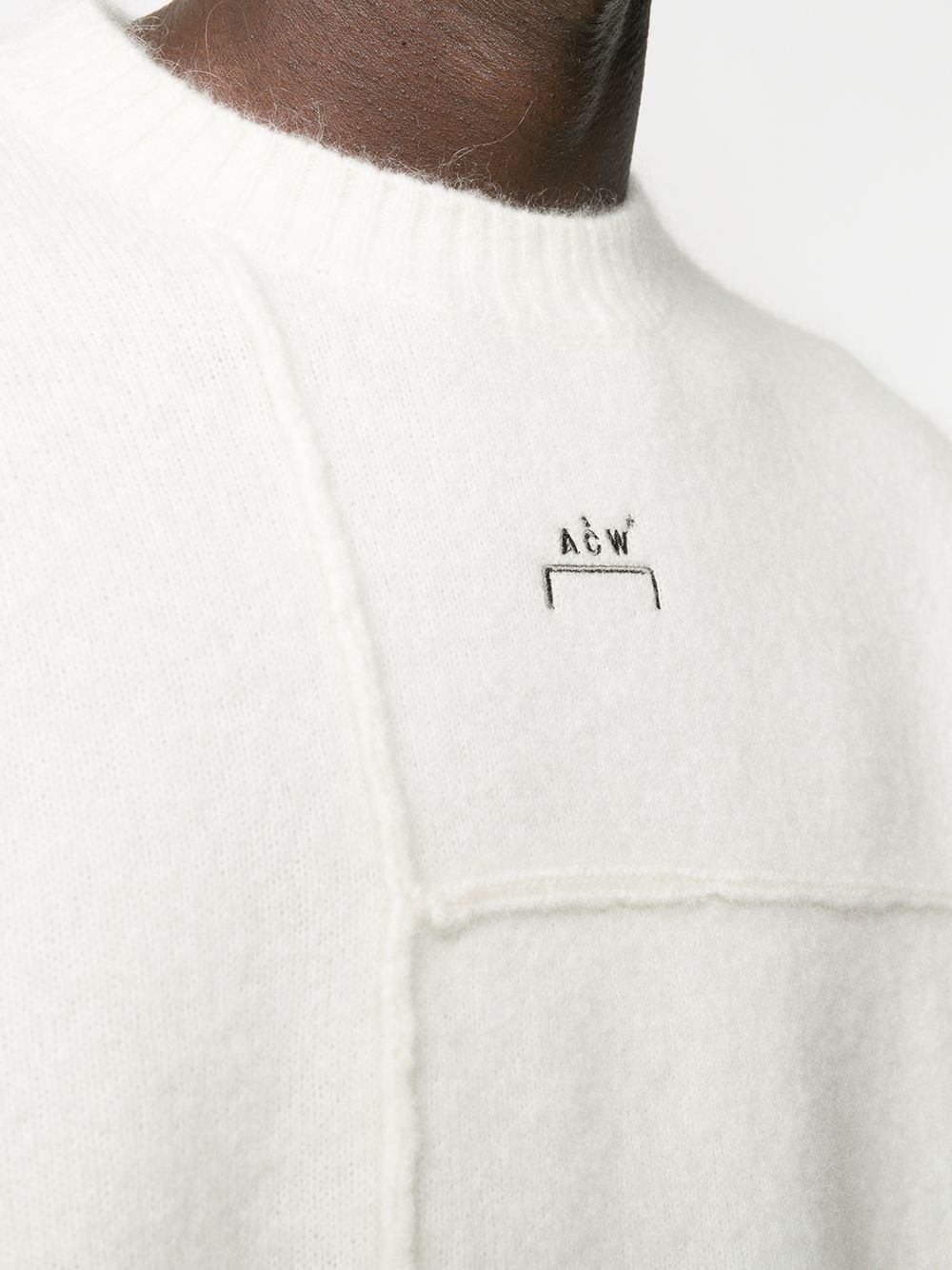 фото A-cold-wall* embroidered logo paneled knit jumper