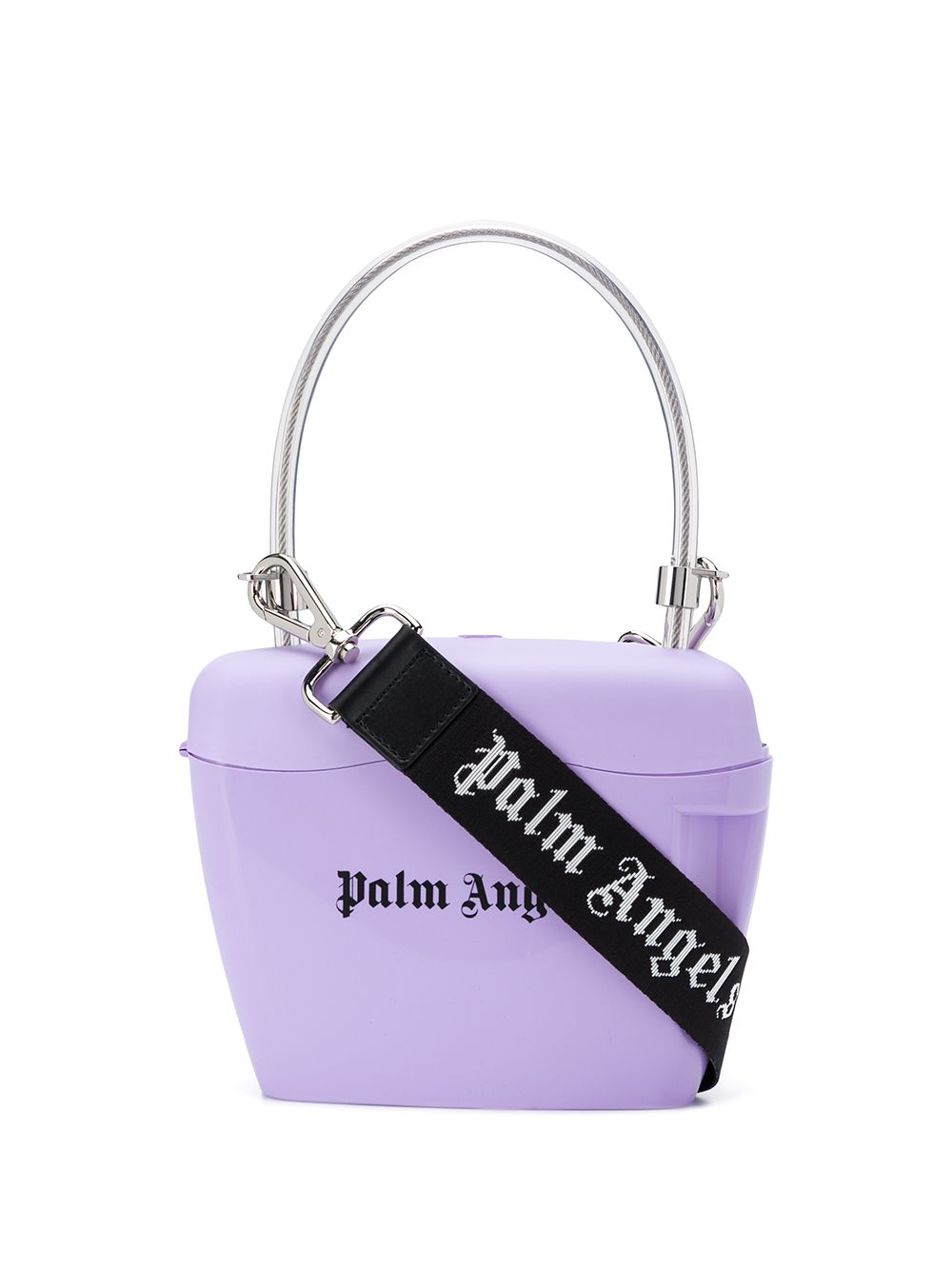 Palm Angels Logo-print Structured Tote Bag In Purple
